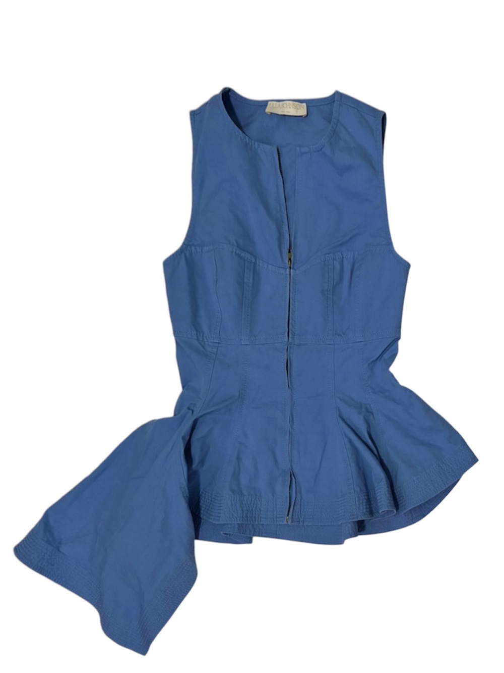 ULLA JOHNSON Women’s Periwinkle Sleeveless Peplum Top